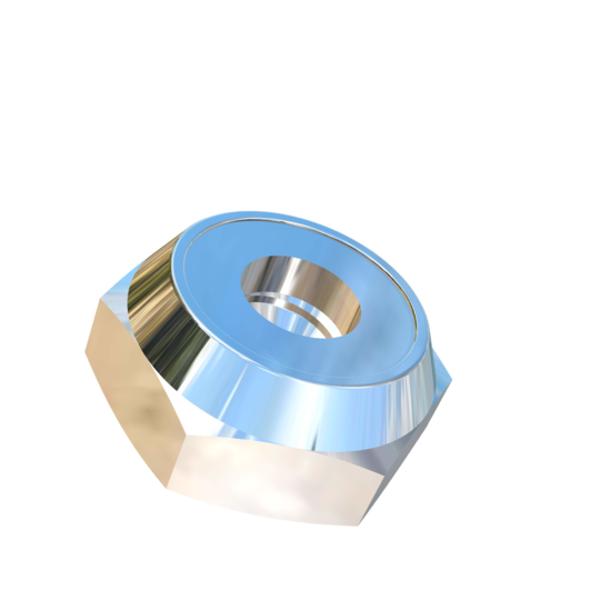 Titanium #10-24 UNC Allied Titanium Hex Nylock Nut, Low Profile